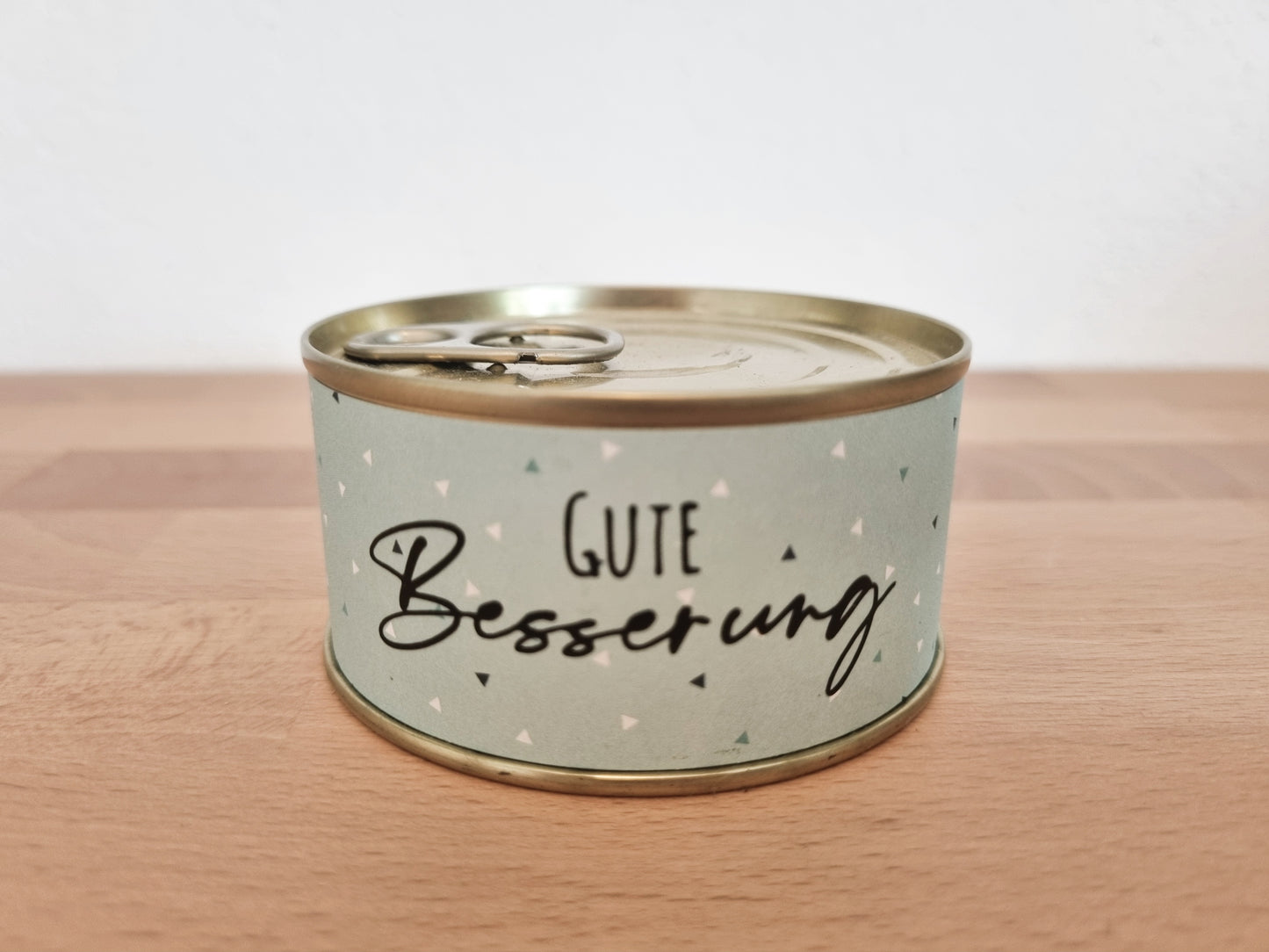 Kerze aus der Dose - Gute Besserung